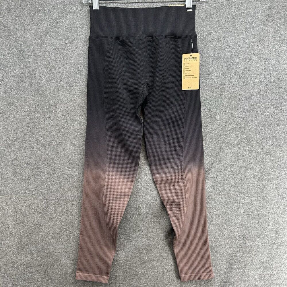 NWT PINK Active Women Small Seamless High Waist Full Size Leggings Ombre Dip Dye